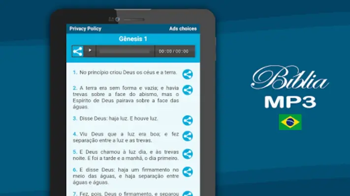 Bíblia MP3 Português android App screenshot 1